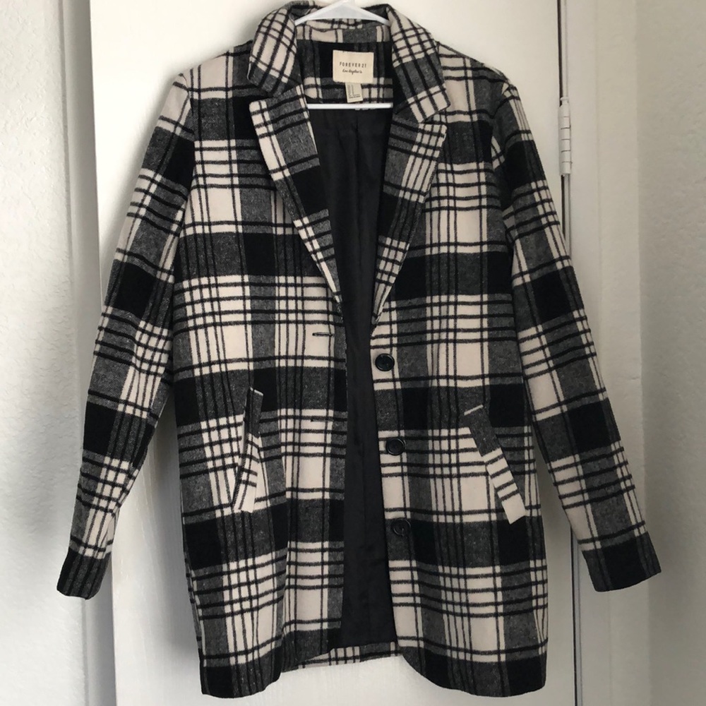 Forever 21 plaid coat